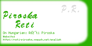 piroska reti business card